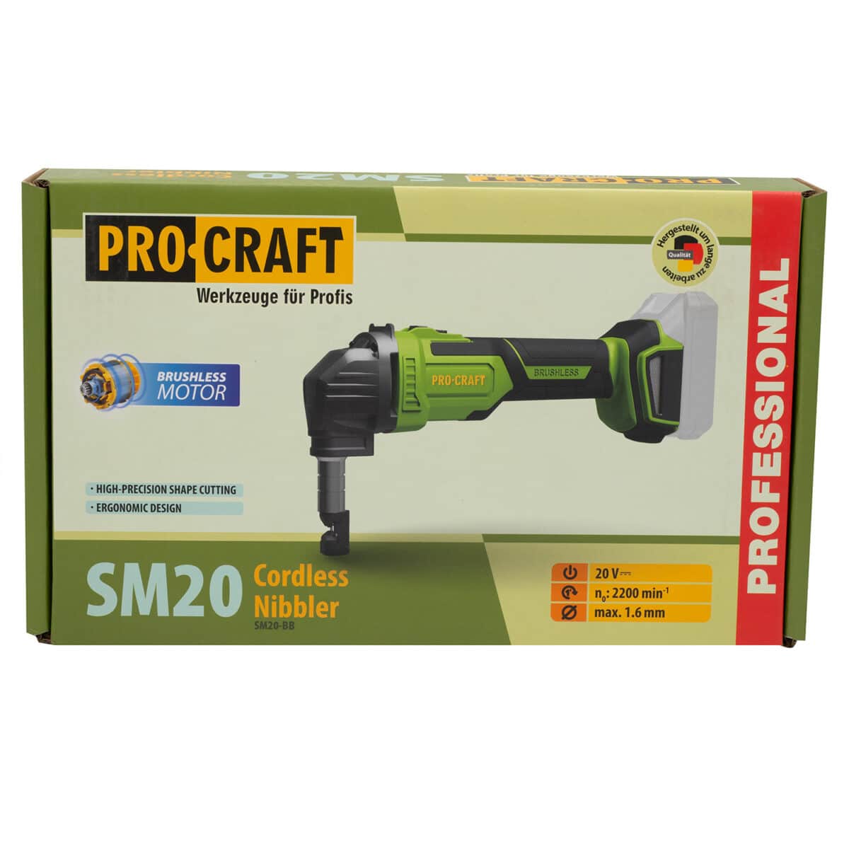 Aku nožnice na plech Procraft SM20 (bez batérie a nabíjačky) | SM20bb