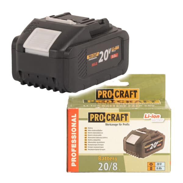 Akumulátor 20V Li-ion, 8000mAh Procraft 20/8 | 20/8