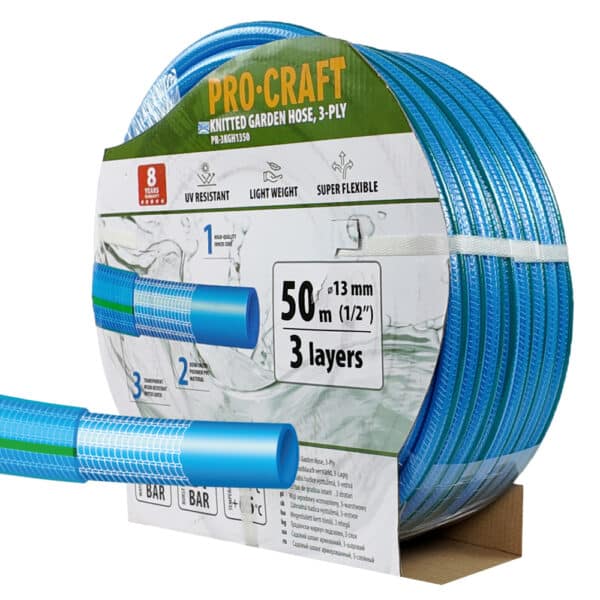 Záhradná hadica Procraft PR-3KGH1350 3-vrstvová, 1/2" 50 m | PR-3KGH1350