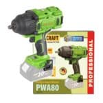 Aku rázový kľúč Procraft PWA80 (bez akumulátora a nabíjačky) | PWA80bb