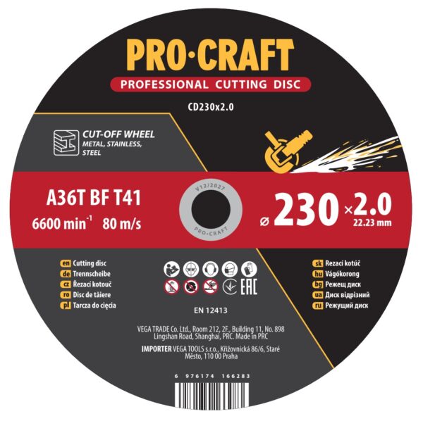 Rezný kotúč Procraft CD230x2,0 | CD230x2.0