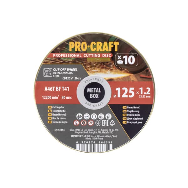 Sada rezacích kotúčov Procraft CD125x1.2b | CD125x1.2b