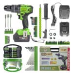 Bezuhlíková aku príklepová vŕtačka Procraft SPA18BL so sadou bitov DBS-101 | SPA18BL/DBS101