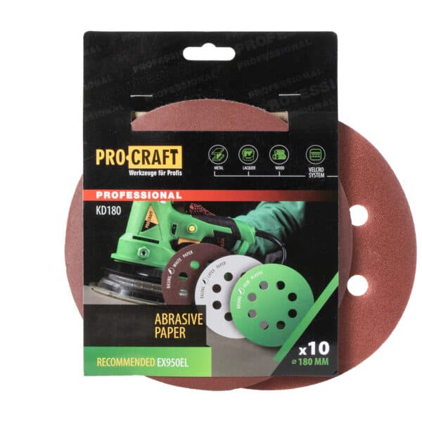 KD180 Brúsny papier (10 ks v balení) - pre brúsky na steny a stropy, 180 mm KD180.120 | KD180.120
