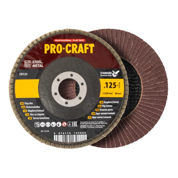 Laminovaný disk (korund) Procraft T29 FD125P80T29 | FD125P80T29