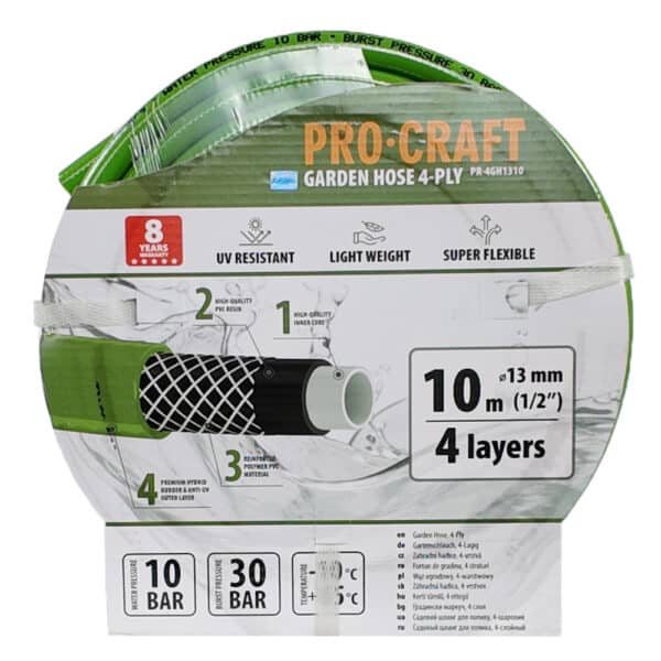 Záhradná hadica Procraft PR-4GH1310 4-vrstvová, 1/2" 10 m | PR-4GH1310