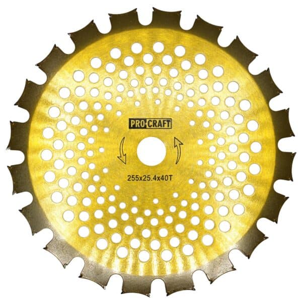 Nôž krovinorezu (kotúč) (D255*25.4) 40Т (obojstranný) (gold) PROCRAFT | H/P-2/G