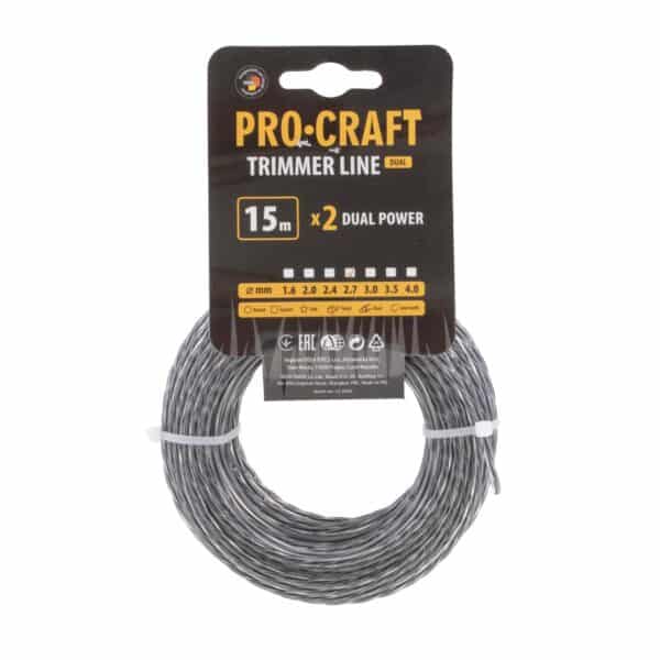 Rezacia struna (s výstužou) (2,7 mm) (15 m) špirála PROCRAFT | SP/J-2.7/15