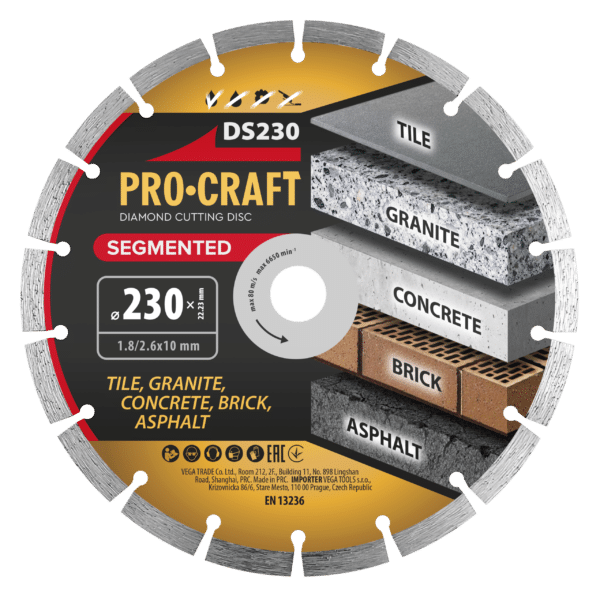 Diamantový rezný kotúč Segmented Procraft DS230 | DS230