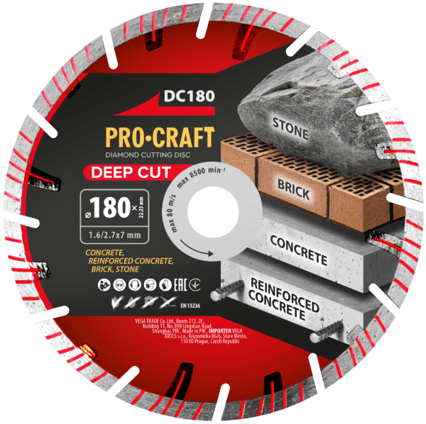 Diamantový rezný kotúč Deep Cut Procraft DC180 | DC180