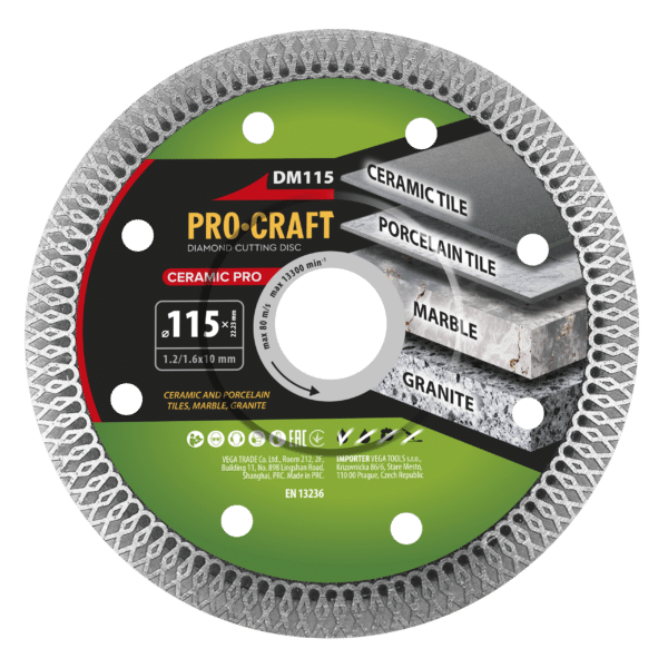 Diamantový rezný kotúč Ceramic PRO Procraft DM115 | DM115