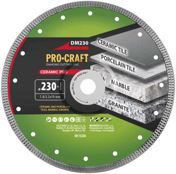 Diamantový rezný kotúč Ceramic PRO Procraft DM230 | DM230