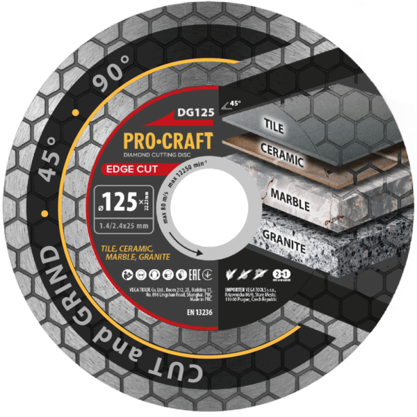 Diamantový kotúč Edge Cut Procraft DG125 | DG125