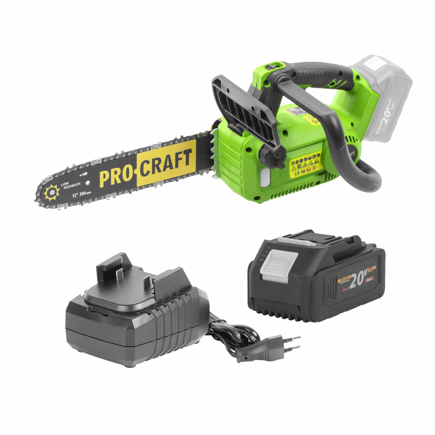 8487-sada-aku-retazova-pila-procraft-pka422-s-bateriou-20v-4ah-a-nabijackou-202-spka42li-204-201 Sada aku reťazová píla Procraft PKA42/2 s batériou 20V 4Ah a nabíjačkou 20/1 | SPKA42Li-20/4-20/1