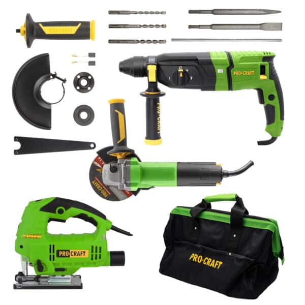 Procraft elektro sada náradia, 4 diely BH1100, BG400, ST1300, PW750 | MAXISET4