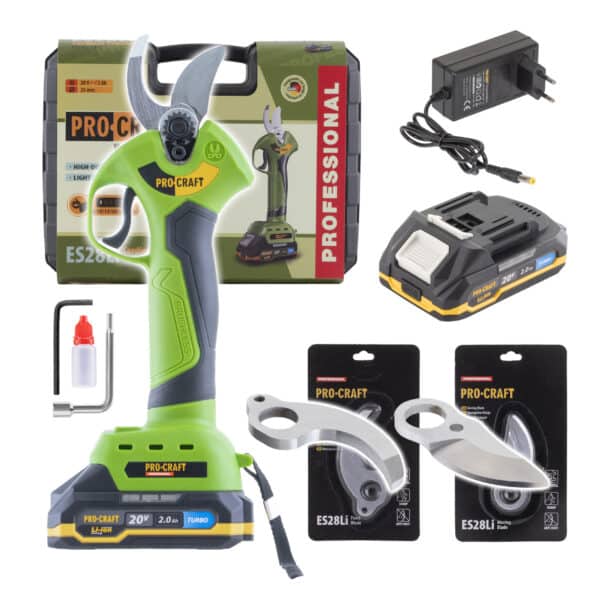 Sada aku nožnice na konáre Procraft ES28Li + 2× náhradné čepele | SES28LI/Blades