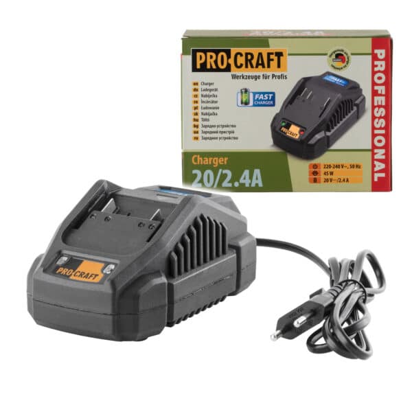 Nabíjačka pre 20 V Li-ion batérie Procraft 20/2.4 A. | 20/2.4A