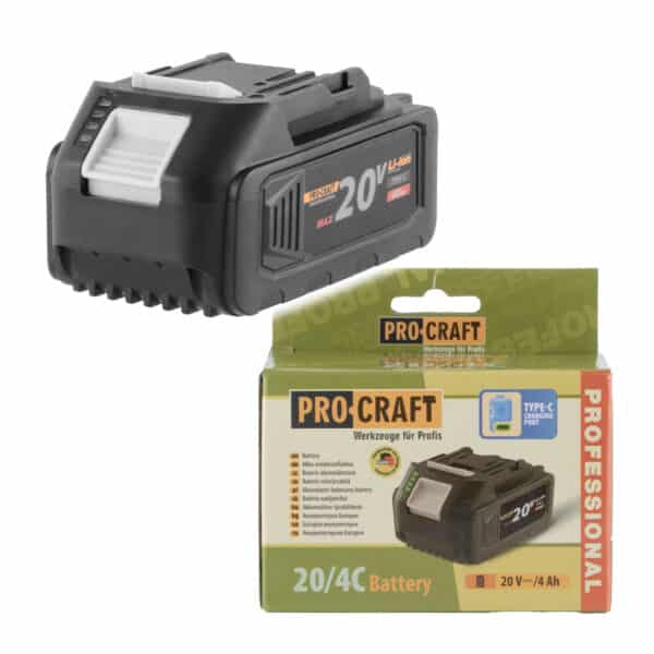 Baterie akumulátorová 20V Li-ion, 4000mAh Procraft 20/4C | 20/4C