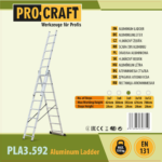 Trojdielny hliníkový rebrík 3x9 Procraft PLA3.592 | PLA3.592