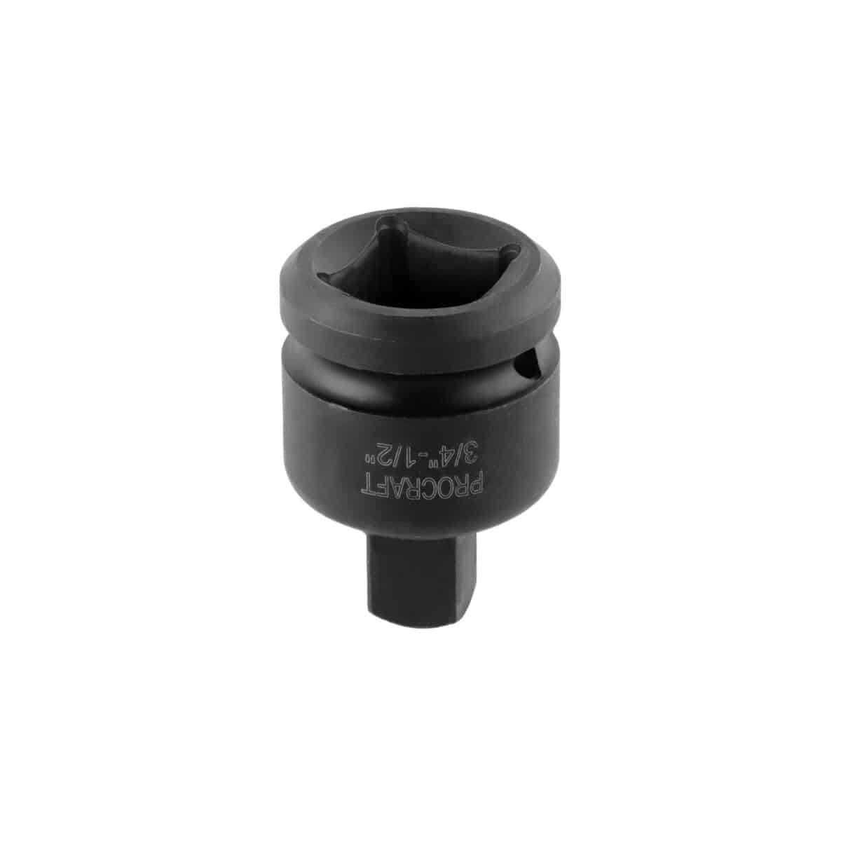 Adaptér (redukcia) z vnútorného 3/4" štvorhranu na vonkajší 1/2" pre rázové uťahováky. | Adapter 3/4" for impact wrenc