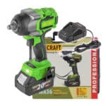Aku rázový uťahovák Procraft PWA36 1B | PWA36-1B-C – Obrázok 2