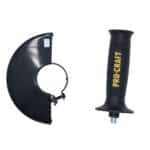 Uhlová brúska Procraft SPW1050 + rýchloupínacia matica RM14, 10x rezací kotúč CD125x1,0, 2x lamelový kotúč | SPW1050/RM14 – Obrázok 4