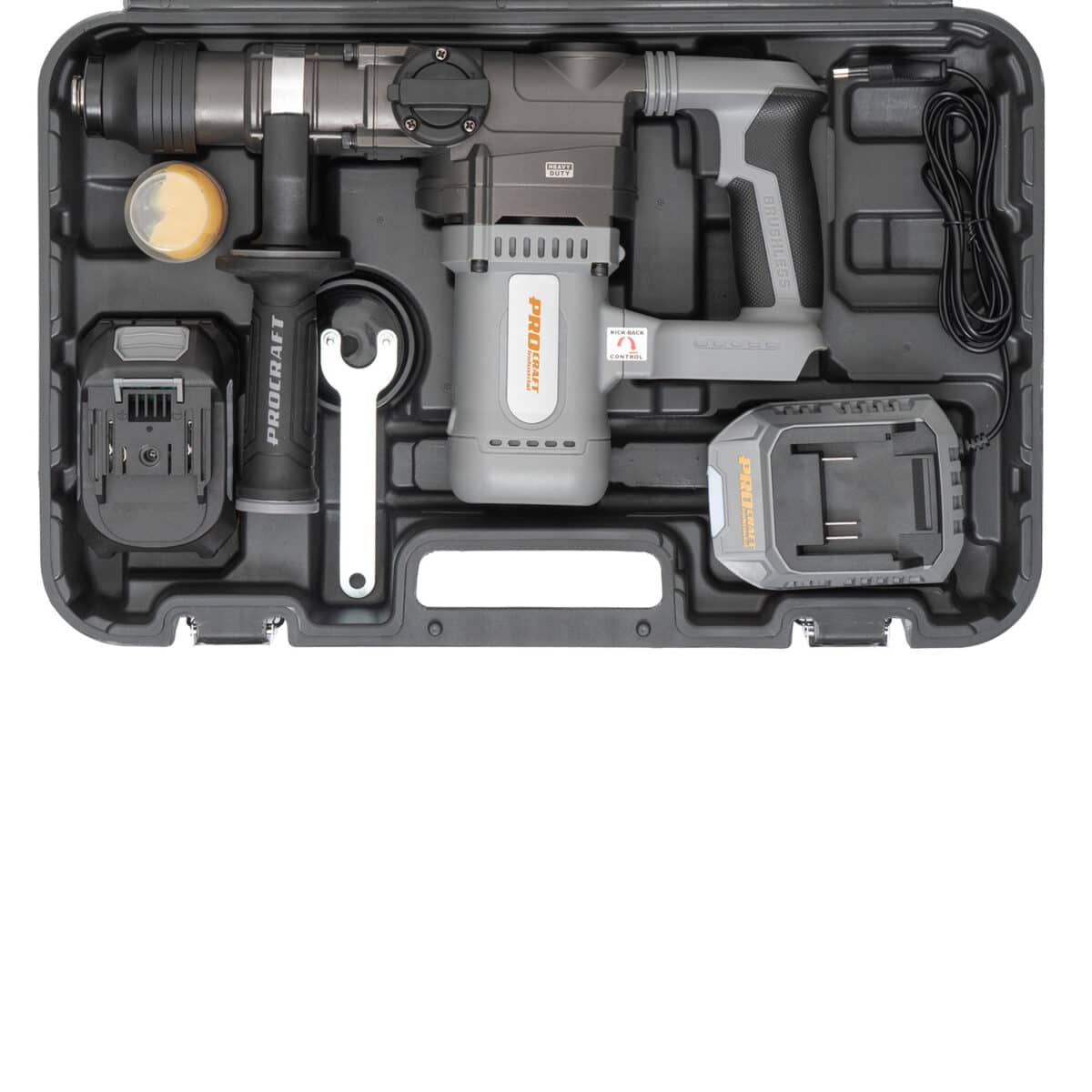 Sada aku vŕtacie kladivo Procraft Industrial HD20A a uhlová brúska Procraft Industrial AG125Bbb | SHD20A/AG125B-BB