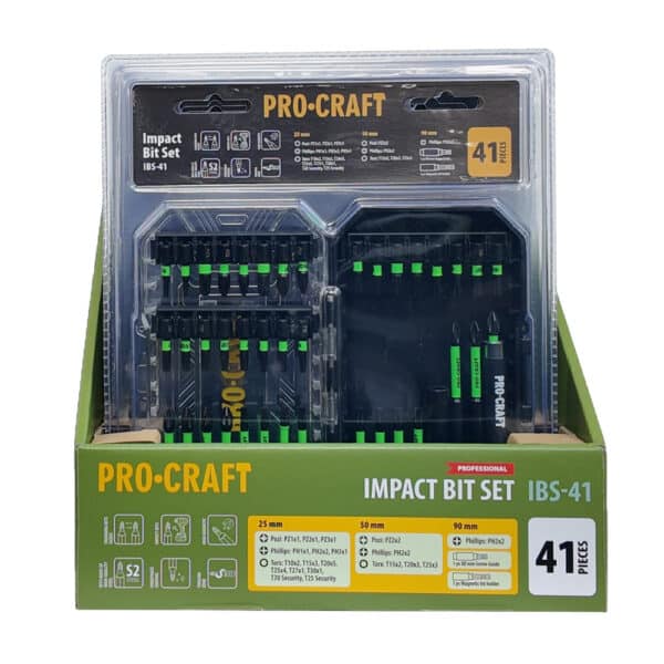 41-dielna sada rázových bitov Procraft IBS-41, S2 | IBS-41