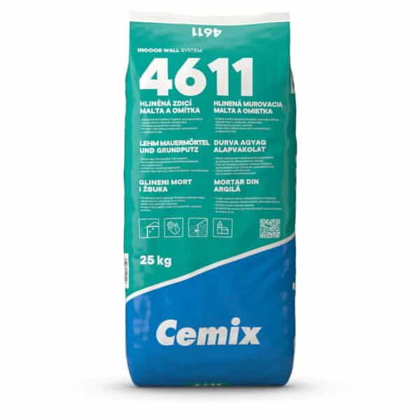 Hlinená murovacia malta a hrubá omietka Cemix 4611