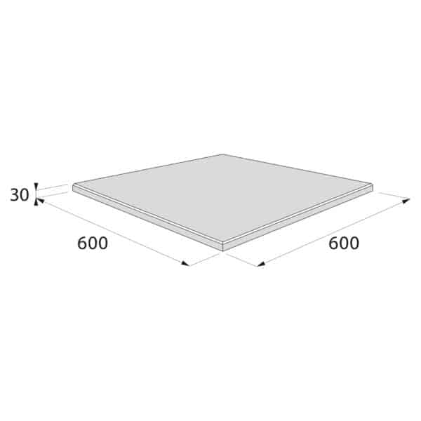 Plošná dlažba Granex ® MAX 60 x 60 x 3 cm TopTeramo