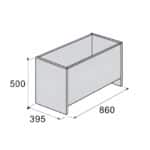 Květináč 3 - 86 x 39,5 x 50 cm TopTeramo