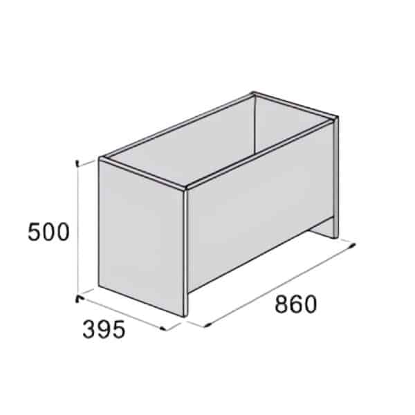 Kvetináč 3 - 86 x 39,5 x 50 cm TopTeramo