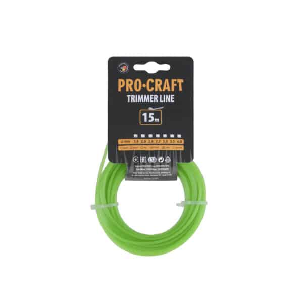 Žacia struna (1,4 mm) (15 m) štvorcová PROCRAFT KV-1.4/15 | KV-1.4/15