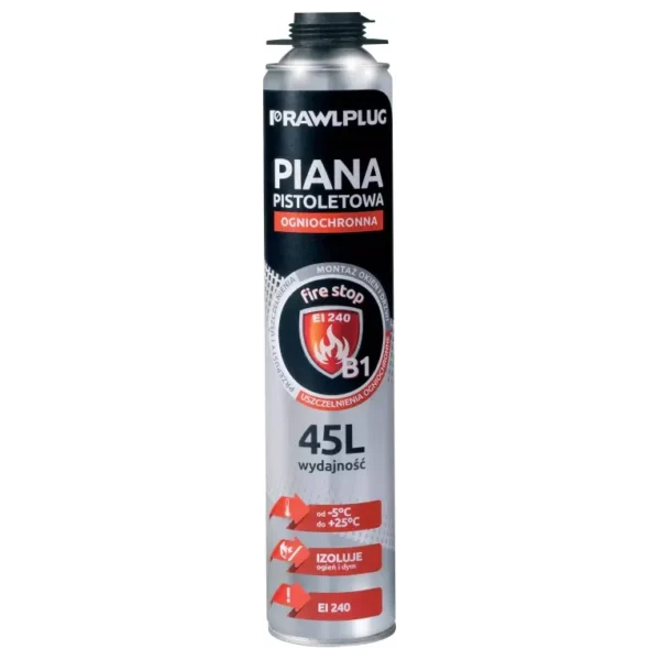 Pena protipožiarna polyuretánová, 45 l, 750 ml plechovka RAWLPLUG