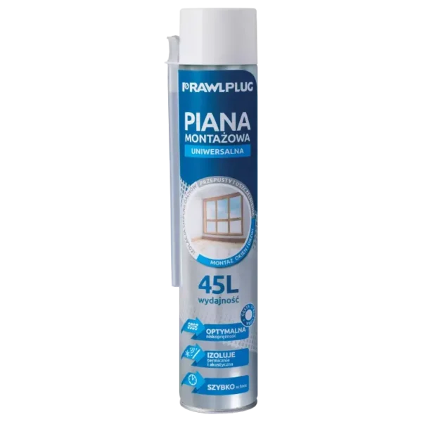 Pena polyuretánová trubičková RPS univerzálna 45 l; 750 ml RAWLPLUG