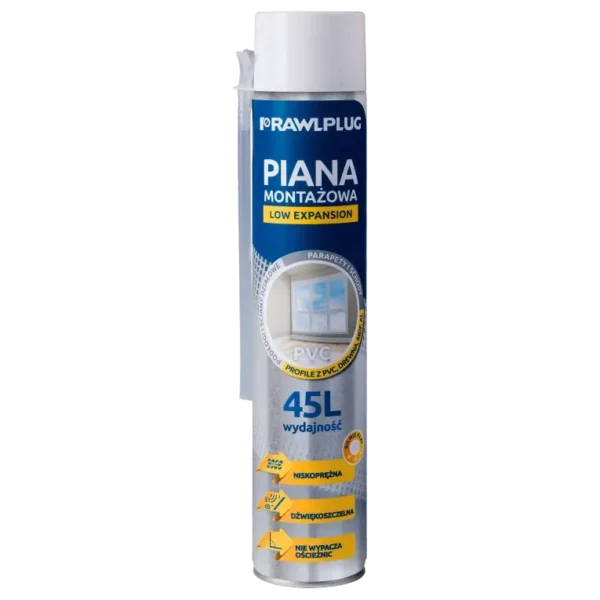 Pena trubičková polyuretánová nízkoexpanzná, 45 l, 750 ml plechovka RAWLPLUG