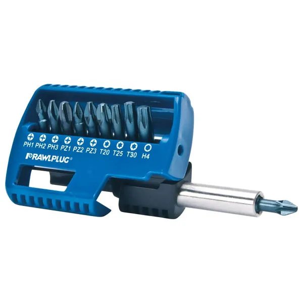 Sada bitov, 25 mm, PZ1,2,3 PH1,2,3 T20,25,30 H4 +A RAWLPLUG