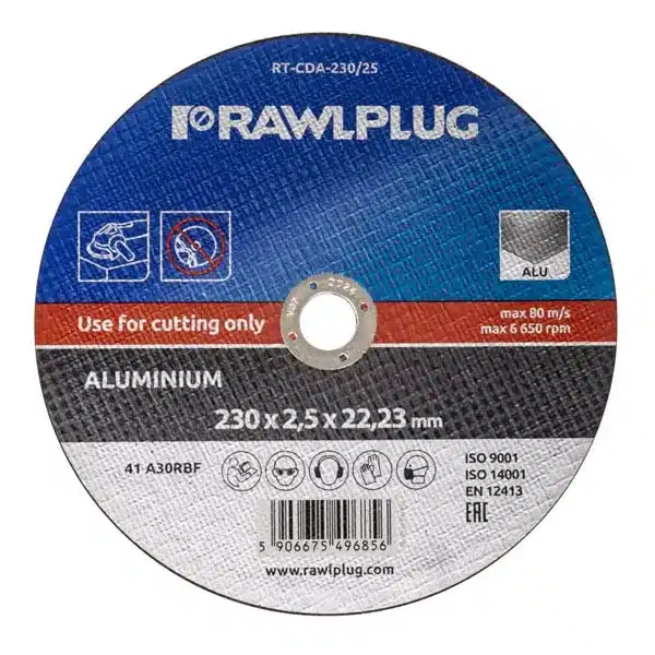 Kotúč korundový na rezanie hliníka; 230 x 2,5 mm RAWLPLUG