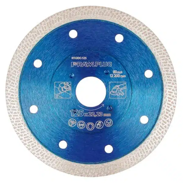 Kotúč diamantový na rezanie keramiky, O125 mm RAWLPLUG