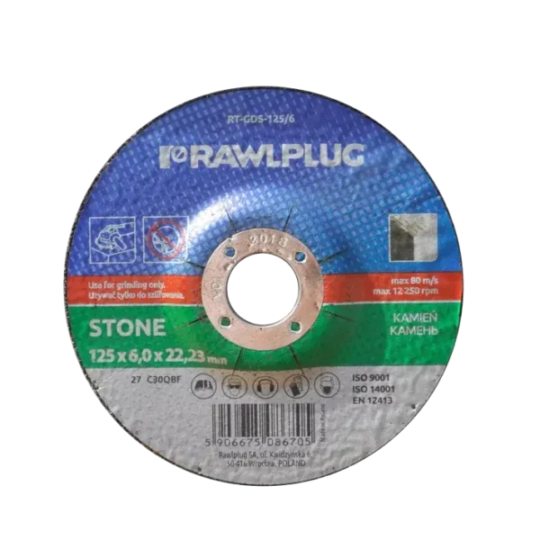 Kotúč korundový na brúsenie kameňa, O125 mm RAWLPLUG