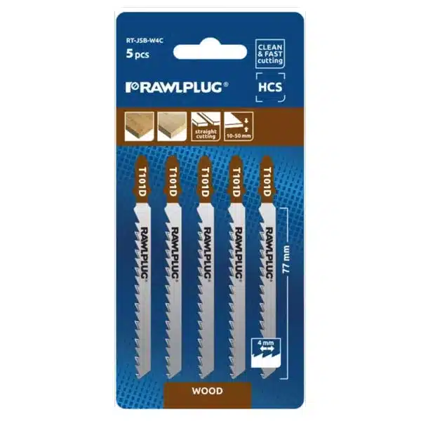 Plátok pílový do priamočiarej píly na jednoduché a rýchle rezanie dreva (5 ks/bal), 100 mm RAWLPLUG