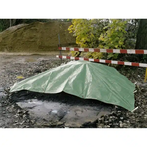 Plachta 2 x 3 m odolná nepremokavá 90g/m2 s okami zelená