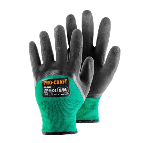 Pracovné rukavice máčané v latexe, XL Procraft GL-LW10 | GL-LW10