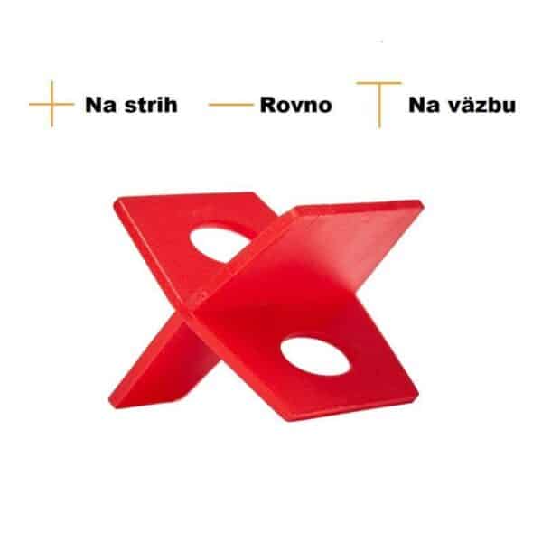 KRÍŽIKY 1,5mm ČERVENÉ - 100 ks v balení LEVELYS K8101.5