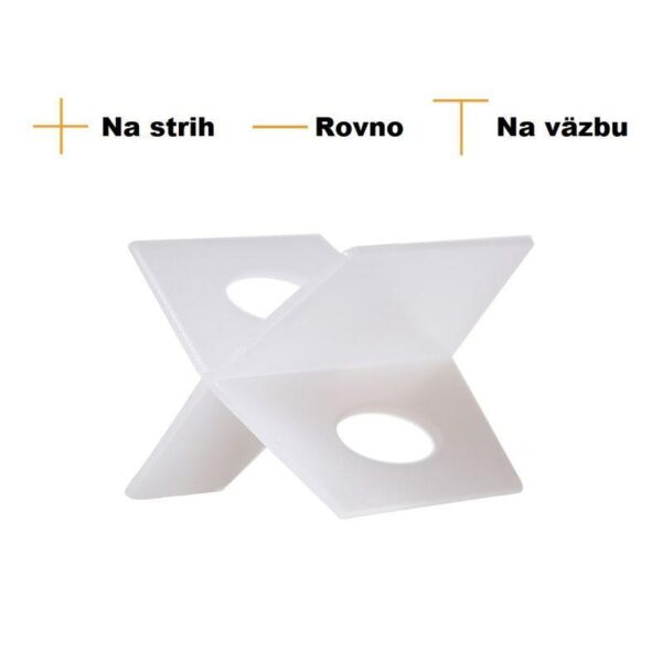 KRÍŽIKY 1mm BIELE - 100 ks v balení LEVELYS K8101