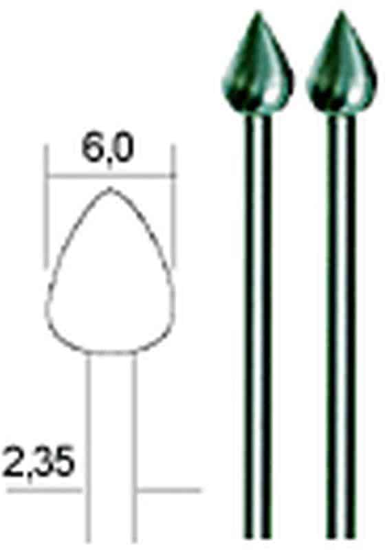 SADA STOPKOVÝCH FRÉZ z wolfrán-vanádiovej ocele R6mm 2ks Proxxon 28724 P