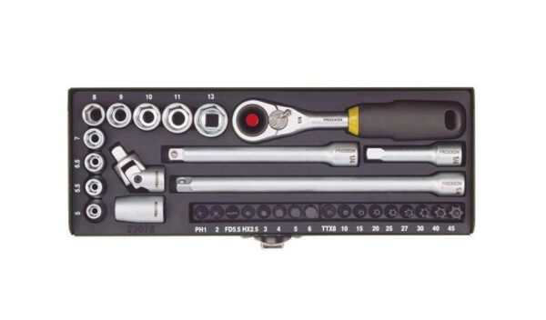 SADA HLAVÍC S 1/4" MICRO KOMPAKTNOU RAČŇOU, 32-DIELNA Proxxon 23078 P