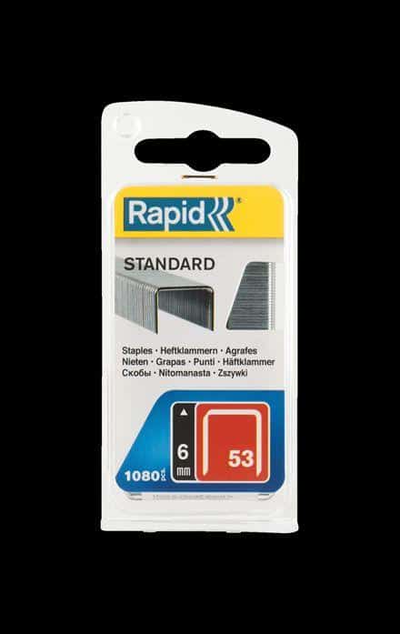 SPONY ČERVENÁ RADA TYP 53 53/6 mm, STANDARD, 1080ks, blister RAPID 40109560