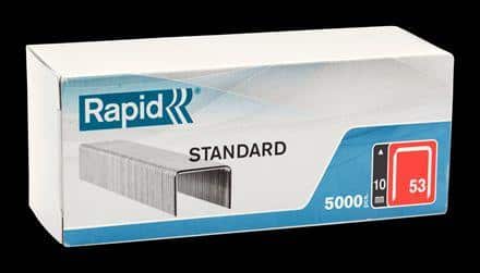 SPONY ČERVENÁ RADA TYP 53 53/10 mm, STANDARD, 5000ks, papierová krabička RAPID 40108659