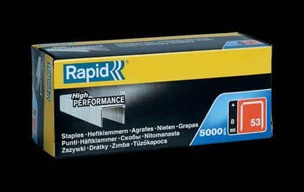 SPONY ČERVENÁ RADA TYP 53 53/8 mm, 5000ks, papierová krabička RAPID 11857050
